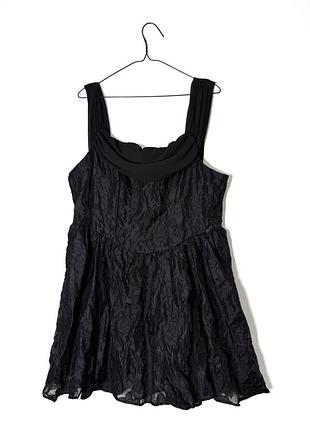 Черное женское жаккардовое платье shein