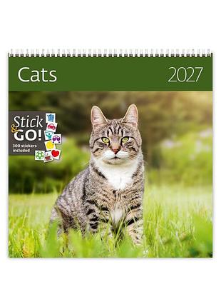 Календар настінний 2027 helma 30 x 30 см cats (lp01-27)