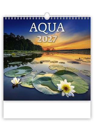 Календар настінний 2027 helma 30 x 30 см aqua (n172-27)
