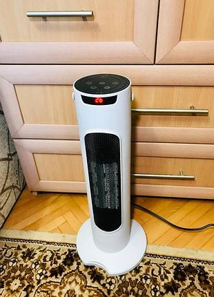 Керамический тепловентилятор обогреватель 2000w с пультом и эффектом камина