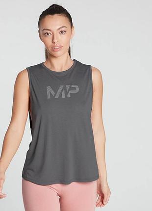 Майка жіноча myprotein linear line graphic essentials сіра, розмір m