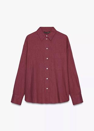 Zara сорочка льон