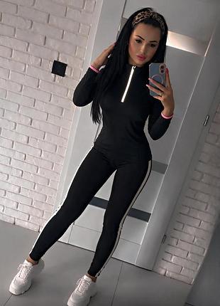 Спортивна кофта чорна утеплена на флісі ⚡ зі світловідбивачами 🔥 лонгслів для бігу та фітнесу 🏃‍♀️s/m🖤жіноча спортивна кофта 🖤кофта на флісі