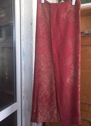 Палантин для жінок, бордовий, 185x75 см, 100% пашніна (кашемір)