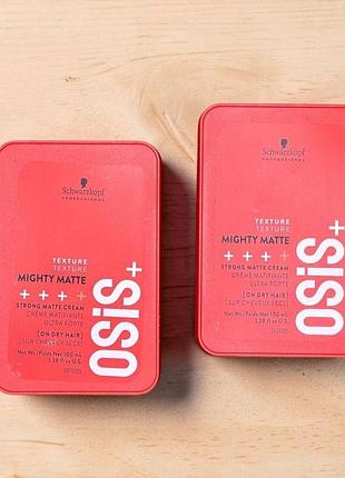 Матувальний крем для волосся сильної фіксації schwarzkopf professional osis+ mighty matte strong matte cream