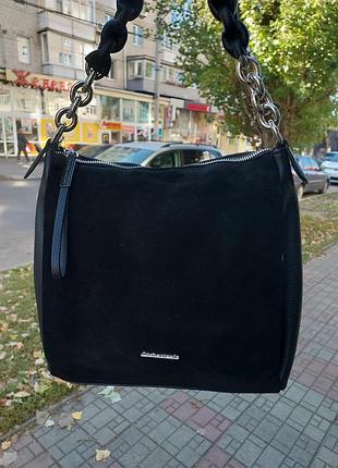 Сумка жіноча замшева на плече через плече