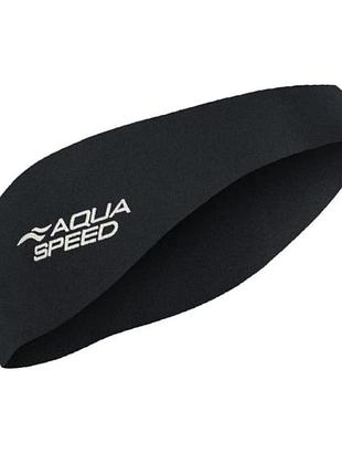 Нова повʼязка для плавання aqua speed neopren earband чорна 55 см