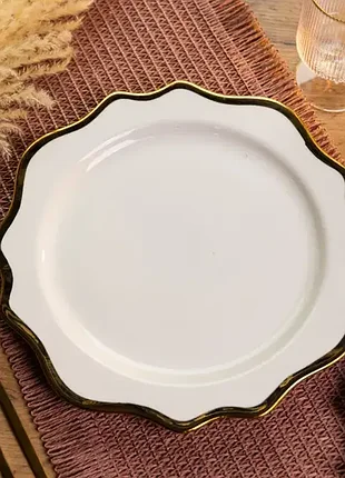 Блюдо сервірувальне порцелянове antique white 30 см