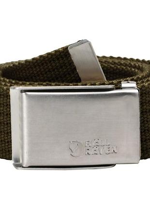 Ремінь fjallraven canvas belt dark olive