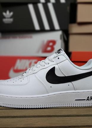 Кросівки nike air force 1 ‘07 lv8 low низькі білі з чорним зимові на хутрі