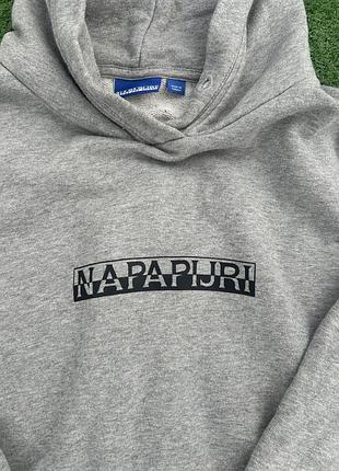 Сірий укорочений худі napapijri 7