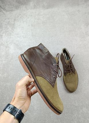 Замшеві шкіряні черевики туфлі lacoste sherbrooke hi 7