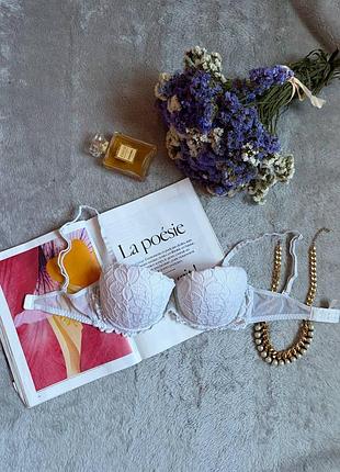 Розкішний білий бюстгальтер з пуш ап мереживо victoria's secret pink 32d 70d