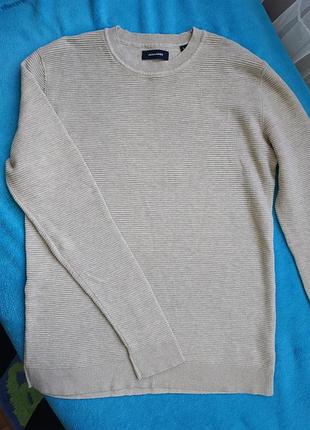 Пуловер jack &jones p. l бавовна 100%