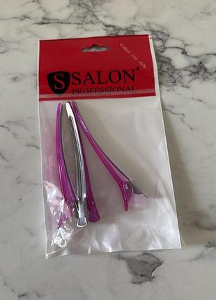 Затискачі/заколки перукарські salon, 3 шт