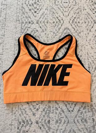 Спортивний топ nike dri-fit оранжевий, розмір s