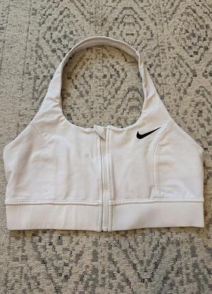 Спортивний топ nike білий з відкритою спинкою s-m