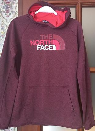 Женскаякофта спортивная худи the north face s/ p полиэстер бордовая