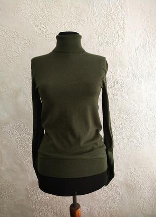 Водолазка зелена, шерсть, шовк massimo dutti