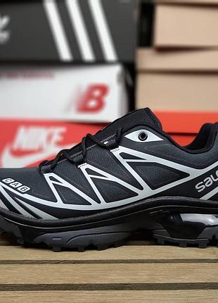 Кросівки salomon xt-6 темно сірі з білим