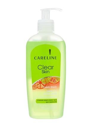 Освіжальний гель для очищення обличчя careline clear skin