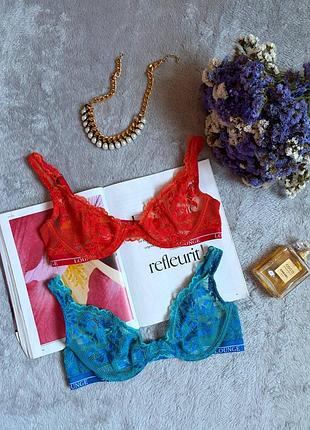 Яскравий комплект / бюстгальтери lounge underwear luxe balcony ❤️💙 32d (70d)