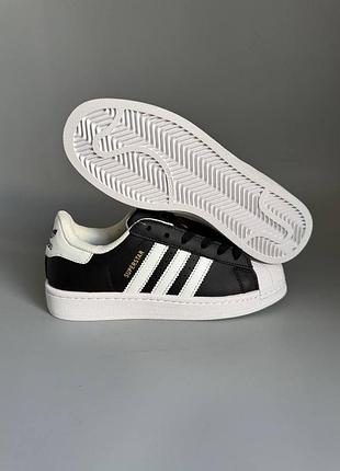 Уцінка кеди adidas superstar white/black