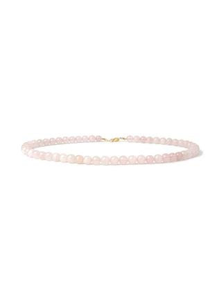 Розовые бусы из кварца 4649