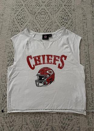 Жіночий вкорочений топ primark nfl chiefs, білий, розмір l