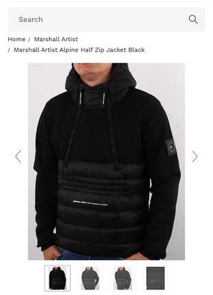 Marshall artist alpine half-zip hybrid padded jacket 2