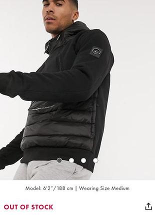 Marshall artist alpine half-zip hybrid padded jacket