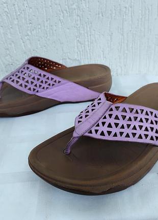 Кожанние,брендовие,ортопедические шлепки, вьетнамки fit flop р.36