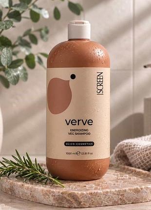 Стимулюючий шампунь для витонченого волосся screen purest verve energizing veg shampoo
