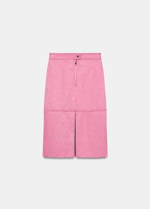 Замшева спідниця zara 4