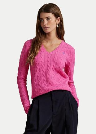 Базовий в’язаний пуловер polo ralph lauren (100% бавовна)