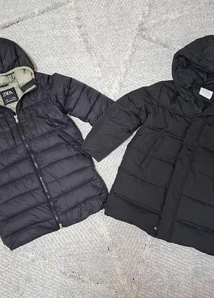 Удлиненные демисезонная куртка и пуховик зара / zara, 8y (128cm).