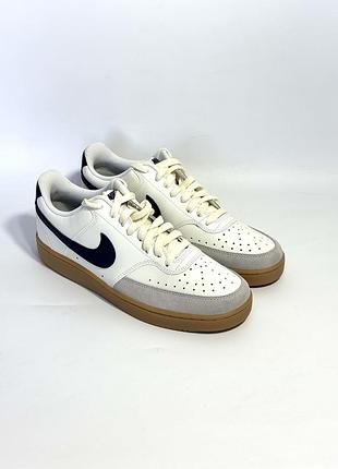 Оригінал кросівки чоловічі nike court vision low white hf1068-133 кеди оригинал найк кроссовки повсякденні базові міські осінь демісезон 41