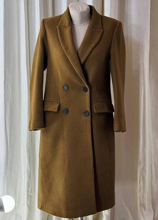 Шикарне шерстяне жіноча пальто zara