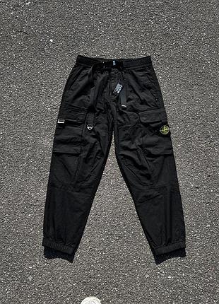 Карго штани stone island (чорні)