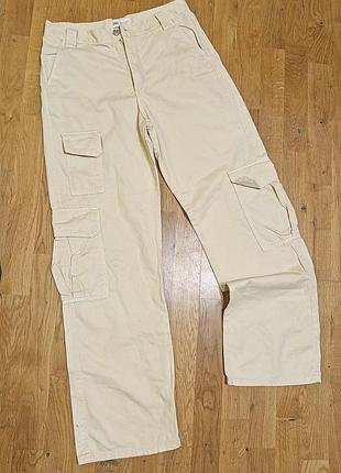 Трендові штани брюки джинси жіночі карго широкі zara l xl