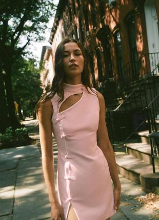 Сукня жіноча рожева з бантиками zara new