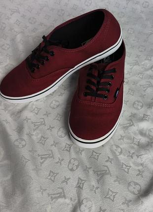 Кеди унісекс vans бордові, р. 39
