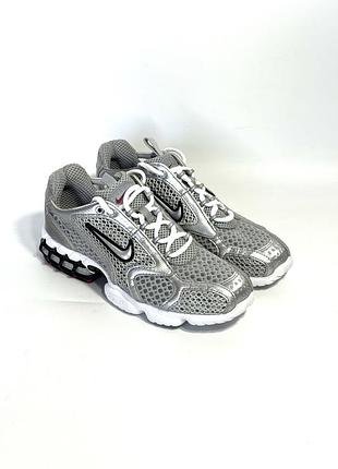 Оригінал спортивні чоловічі кросівки nike zoom spiridon caged 2 metallic cj1288-001 оригинал кроссовки найк сірі на балоні сітка літо весна 38.5