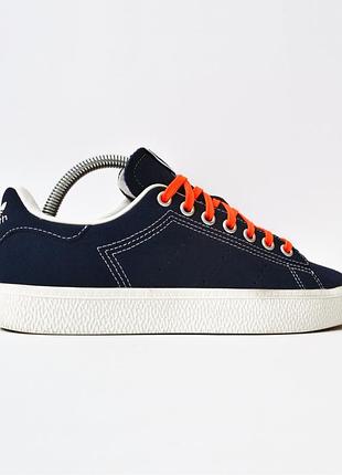 Брендові оригінальні темно-сині шкіряні кросівки adidas stan smith 24.5-25 см