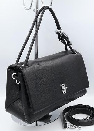 Сумка женская кожаная polina & eiterou q8067 black
