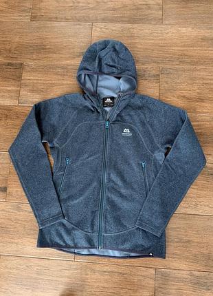 Флісова кофта mountain equipment з капюшоном, сіра, l