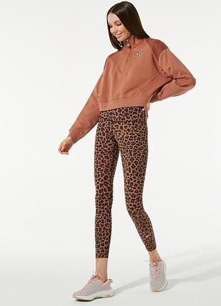 Женский укороченный свитшот коричневого коляра от бренда nike