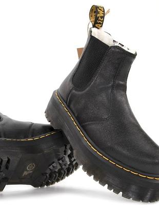 Черевики dr. martens platform chelsea boots ❄️ хутро