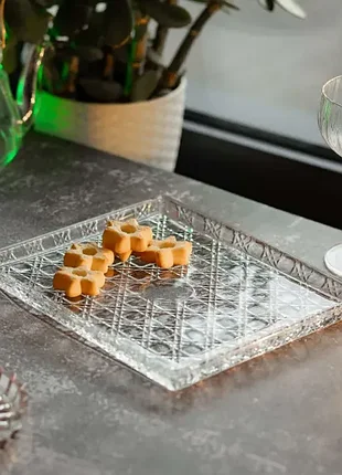 Блюдо для закусок lirmartur скляне 24,5*20,5*2 см, hexagon