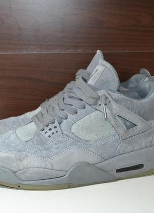 Kaws x air jordan 4 cool gray 45р кроссовки оригинал 930155-003 ретро винтаж